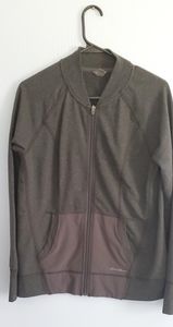 Eddie Bauer Gray Zip Up Fleece Jacket Sweatshirt M